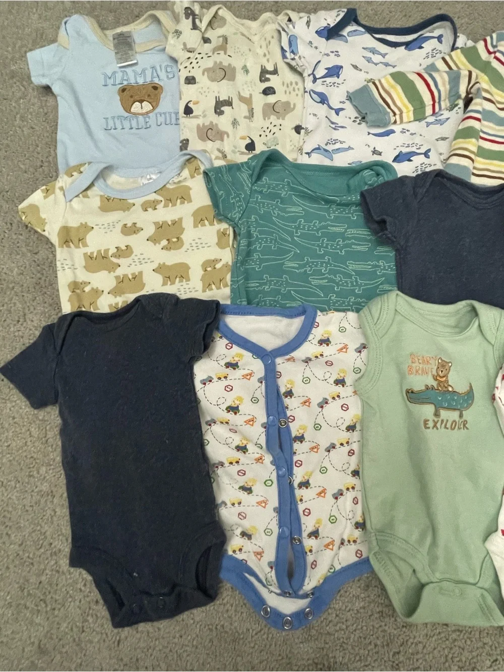 Mixed Colors Baby One-Piece Bodysuit Set - Assorted Styles